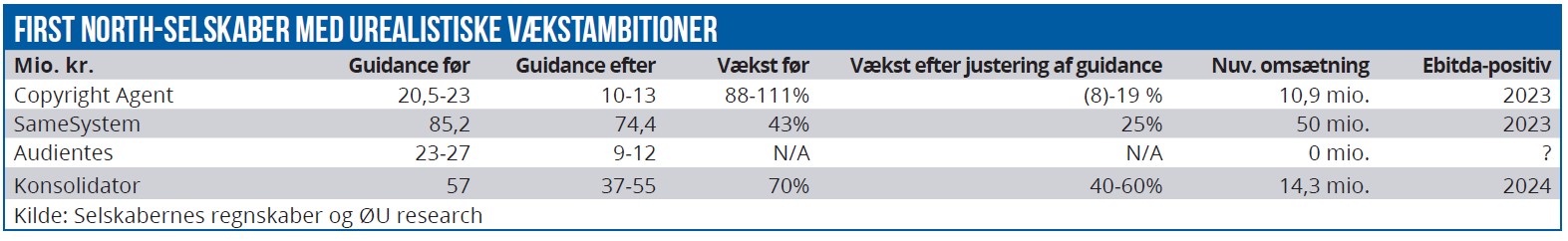First North selskaber med urealistiske ambitioner